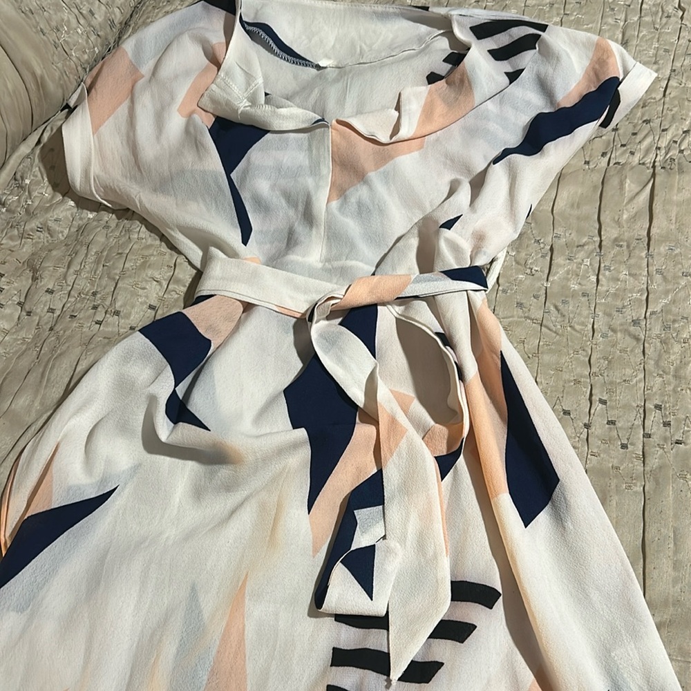 Business casual print dress